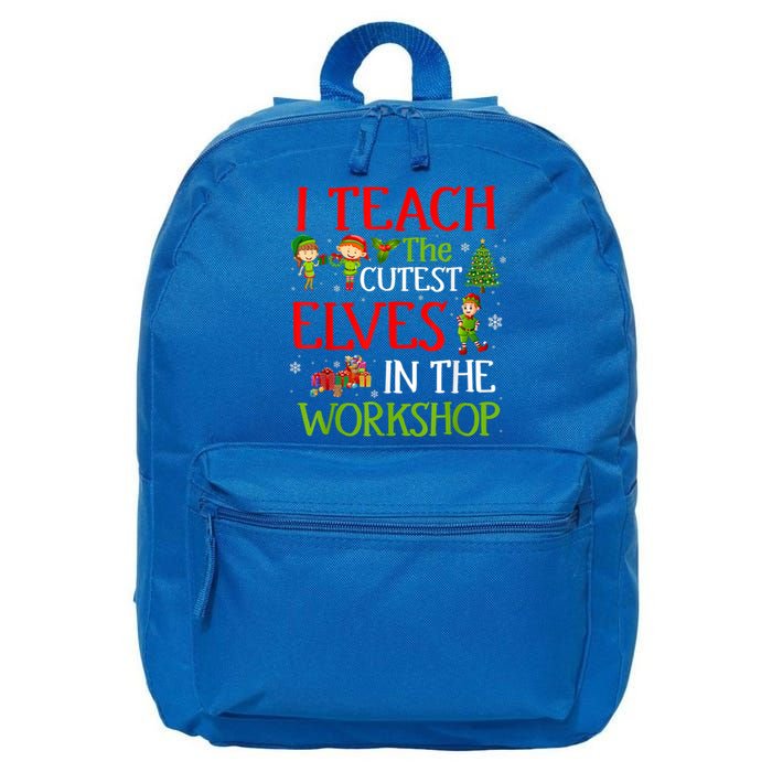 I Teach The Cutest In The Workshop Christmas Costume Gift 16 in Basic Backpack