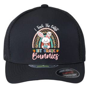 I Teach The Cutest 1st Grade Bunnies Teacher Easter Gift Flexfit Unipanel Trucker Cap