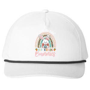 I Teach The Cutest 1st Grade Bunnies Teacher Easter Gift Snapback Five-Panel Rope Hat