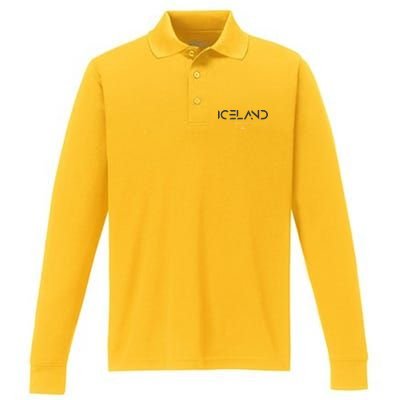 Iceland Tonal Type Performance Long Sleeve Polo