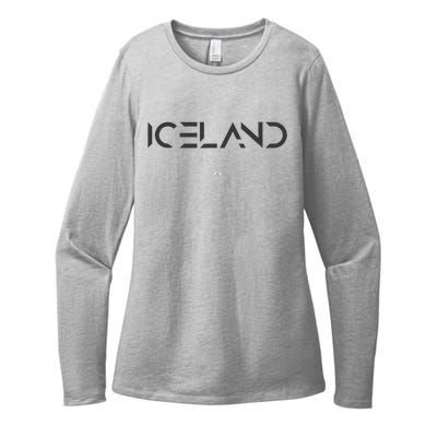 Iceland Tonal Type Womens CVC Long Sleeve Shirt