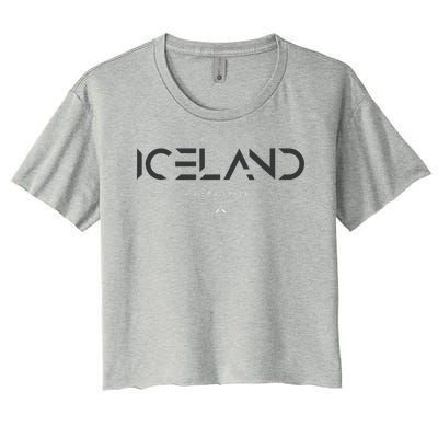 Iceland Tonal Type Women's Crop Top Tee