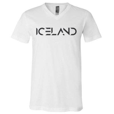 Iceland Tonal Type V-Neck T-Shirt