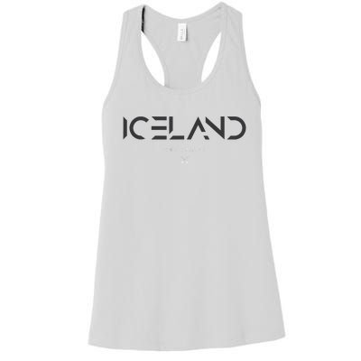 Iceland Tonal Type Women's Racerback Tank