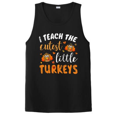 I Teach The Cutest Little Turkeys For Teacher Thanksgiving PosiCharge Competitor Tank