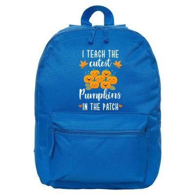 I Teach The Cutest Pumpkins In The Patch Halloween Teacher Gift 16 in Basic Backpack