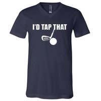 Id Tap That Funny Golf Ball For Golfing Players Gift V-Neck T-Shirt