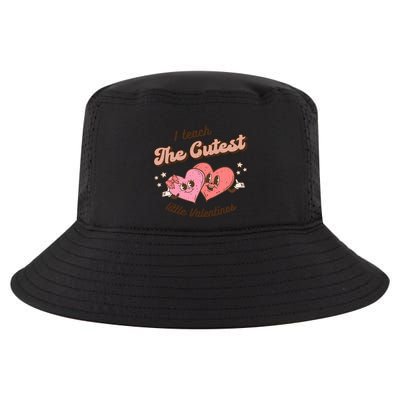 I Teach The Cutest Little Valentines Retro School Teacher Gift Cool Comfort Performance Bucket Hat