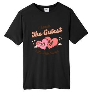 I Teach The Cutest Little Valentines Retro School Teacher Gift Tall Fusion ChromaSoft Performance T-Shirt