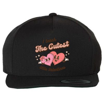 I Teach The Cutest Little Valentines Retro School Teacher Gift Wool Snapback Cap