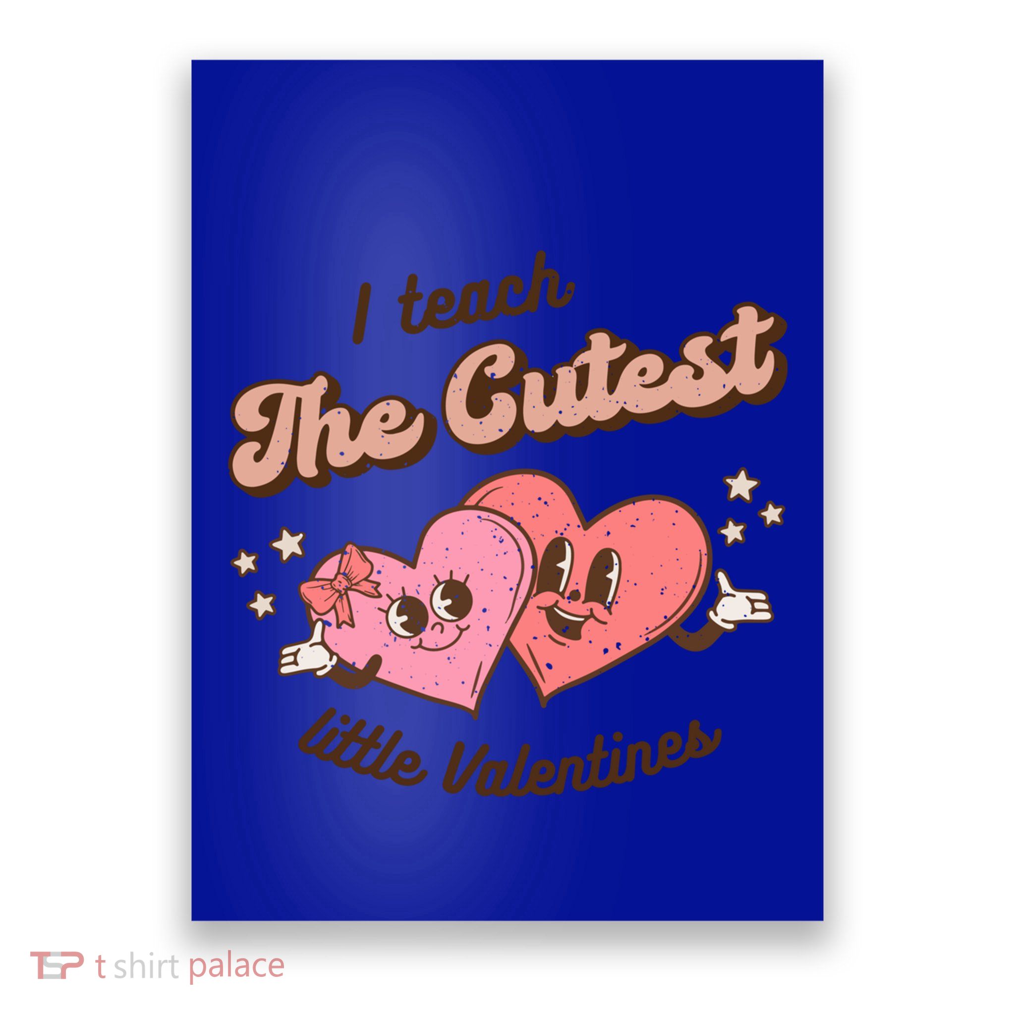 I Teach The Cutest Little Valentines Retro School Teacher Gift Poster