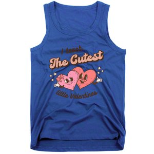 I Teach The Cutest Little Valentines Retro School Teacher Gift Tank Top