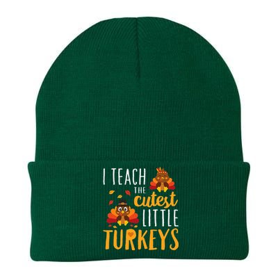 I Teach The Cutest Little Turkeys School Thankful Knit Cap Winter Beanie