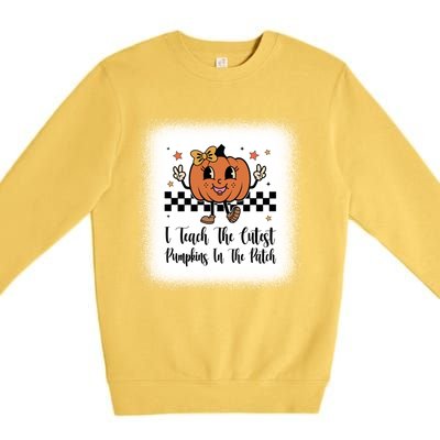 I Teach The Cutest Pumpkins In The Patch Happy Thanksgiving Cool Gift Premium Crewneck Sweatshirt