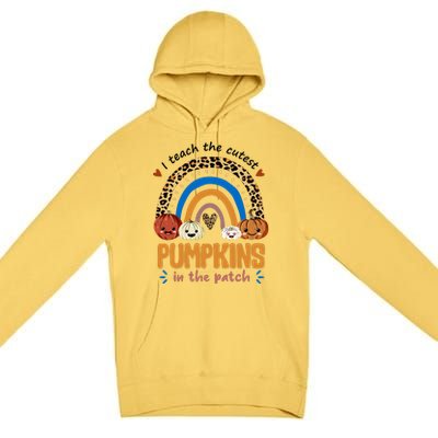 I Teach The Cutest Pumpkins In The Patch Leopard Premium Pullover Hoodie