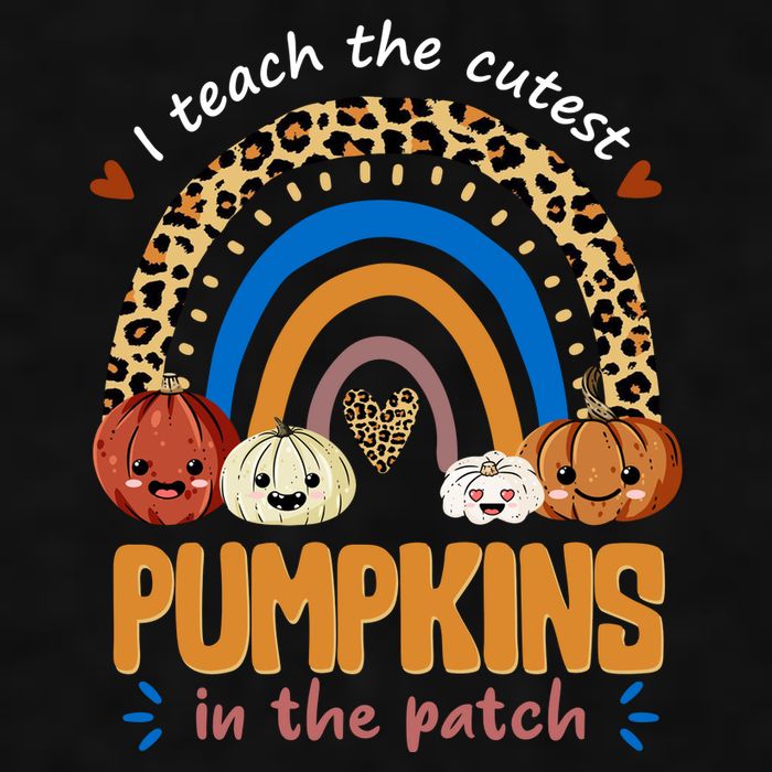 I Teach The Cutest Pumpkins In The Patch Leopard Ladies PosiCharge Tri-Blend Wicking Tank