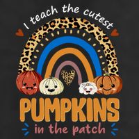 I Teach The Cutest Pumpkins In The Patch Leopard Cool Comfort Performance Bucket Hat