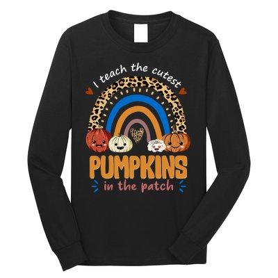 I Teach The Cutest Pumpkins In The Patch Leopard Long Sleeve Shirt