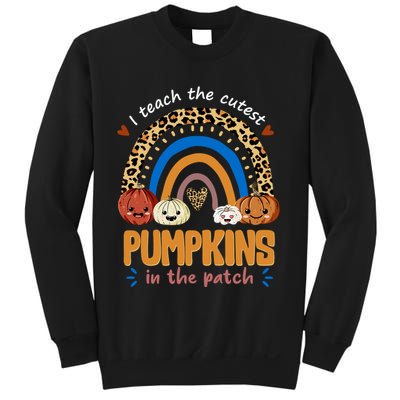 I Teach The Cutest Pumpkins In The Patch Leopard Sweatshirt