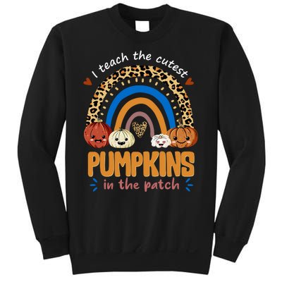 I Teach The Cutest Pumpkins In The Patch Leopard Sweatshirt