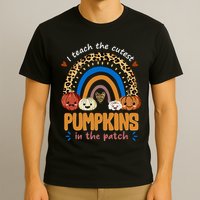 I Teach The Cutest Pumpkins In The Patch Leopard T-Shirt