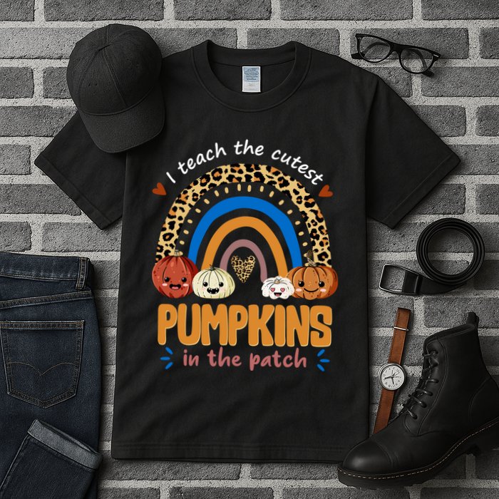 I Teach The Cutest Pumpkins In The Patch Leopard Tall T-Shirt