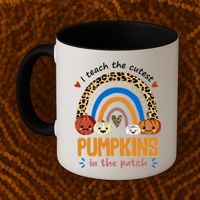 I Teach The Cutest Pumpkins In The Patch Leopard Mug