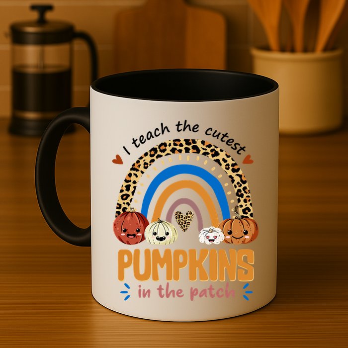 I Teach The Cutest Pumpkins In The Patch Leopard Mug