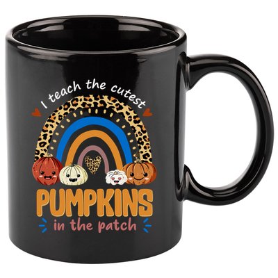 I Teach The Cutest Pumpkins In The Patch Leopard 11oz C Handle Ceramic Mug