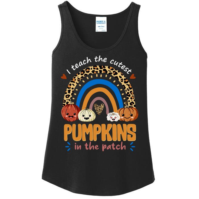 I Teach The Cutest Pumpkins In The Patch Leopard Ladies Essential Tank