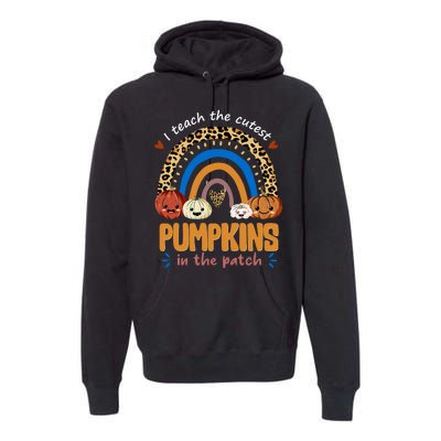 I Teach The Cutest Pumpkins In The Patch Leopard Premium Hoodie