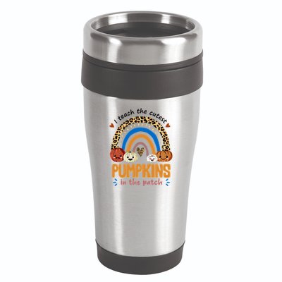 I Teach The Cutest Pumpkins In The Patch Leopard 16oz Travel Tumbler