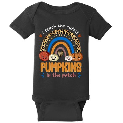 I Teach The Cutest Pumpkins In The Patch Leopard Baby Bodysuit