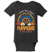 I Teach The Cutest Pumpkins In The Patch Leopard Baby Bodysuit