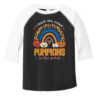 I Teach The Cutest Pumpkins In The Patch Leopard Toddler Fine Jersey T-Shirt