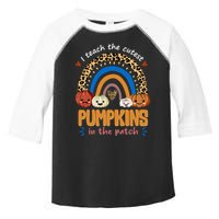 I Teach The Cutest Pumpkins In The Patch Leopard Toddler Fine Jersey T-Shirt