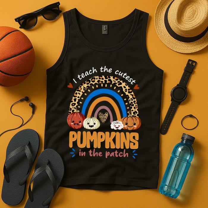 I Teach The Cutest Pumpkins In The Patch Leopard Tank Top