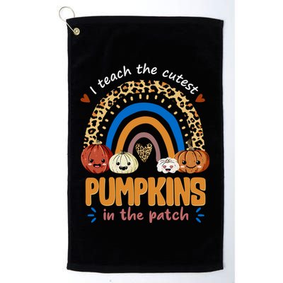 I Teach The Cutest Pumpkins In The Patch Leopard Golf Towel