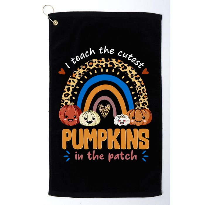 I Teach The Cutest Pumpkins In The Patch Leopard Golf Towel