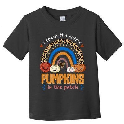 I Teach The Cutest Pumpkins In The Patch Leopard Toddler T-Shirt