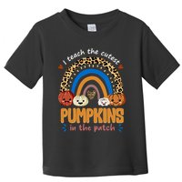 I Teach The Cutest Pumpkins In The Patch Leopard Toddler T-Shirt