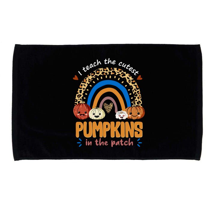 I Teach The Cutest Pumpkins In The Patch Leopard Microfiber Hand Towel
