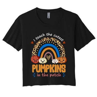 I Teach The Cutest Pumpkins In The Patch Leopard Crop Top