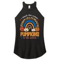 I Teach The Cutest Pumpkins In The Patch Leopard Women's Perfect Tri Rocker Tank