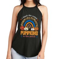 I Teach The Cutest Pumpkins In The Patch Leopard Women's Perfect Tri Rocker Tank