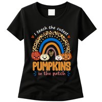 I Teach The Cutest Pumpkins In The Patch Leopard Womens T-Shirt