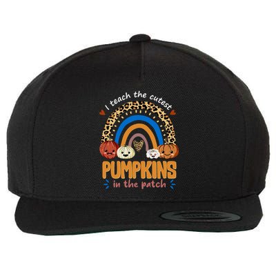 I Teach The Cutest Pumpkins In The Patch Leopard Wool Snapback Cap