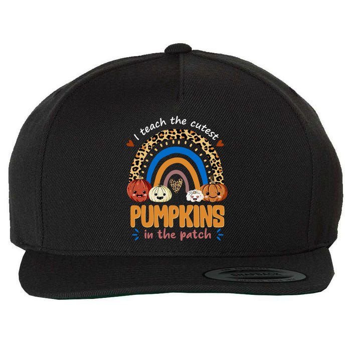 I Teach The Cutest Pumpkins In The Patch Leopard Wool Snapback Cap