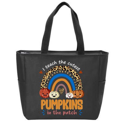 I Teach The Cutest Pumpkins In The Patch Leopard Zip Tote Bag