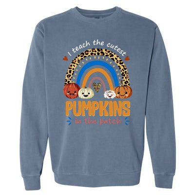 I Teach The Cutest Pumpkins In The Patch Leopard Garment-Dyed Sweatshirt